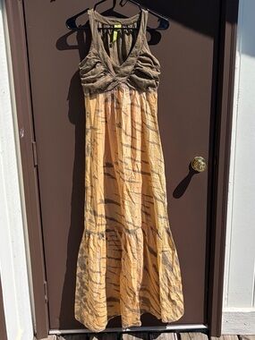 Green Dragon Tie Dye Maxi Dress